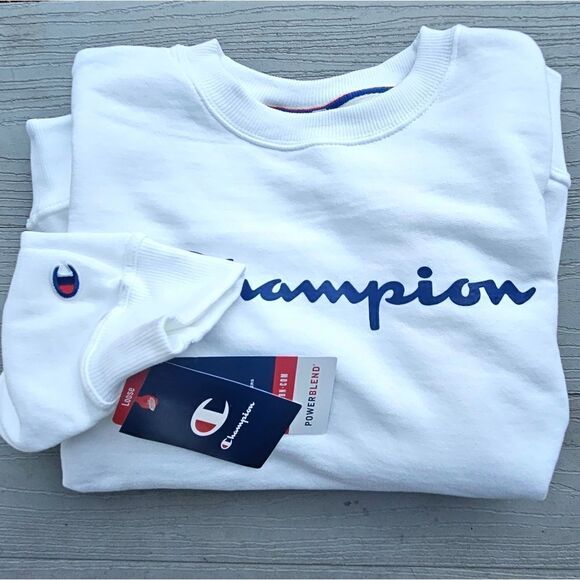 Champion Powerblend BF Graphic Crew women's sweatshirt NEW W TAGS XS - Picture 5 of 14